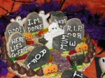 Easy Cut Sugar Cookiees - Ghoulish Graveyard!