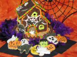 Ghostly Gluten-Free Manor Choco-Grahamee House surrounded by Spooky Cookiees