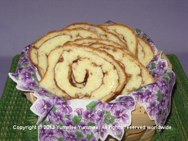 Fill your Easter Basket with Swirled Cinnamon Bread.