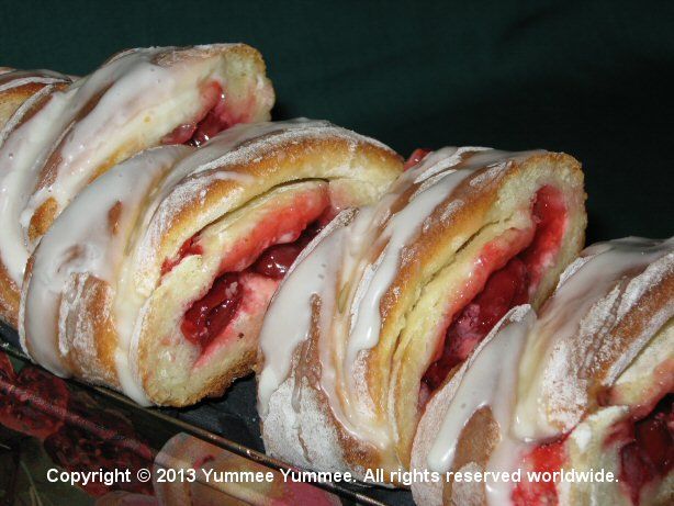 Cherry Cheese Danish Loaves are Yummee Yummee good.