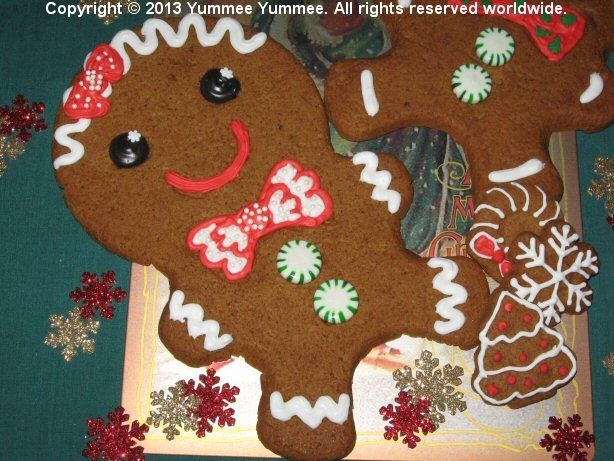 Make a giant Gingerbread Man or Woman with our press in gingerbread cookie recipe. Recipe makes 3 giant cookies. Yum!