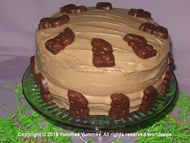 Rich, sweet, and Simply Scrumptious - Milk Chocolate Easter Bunny Cake.