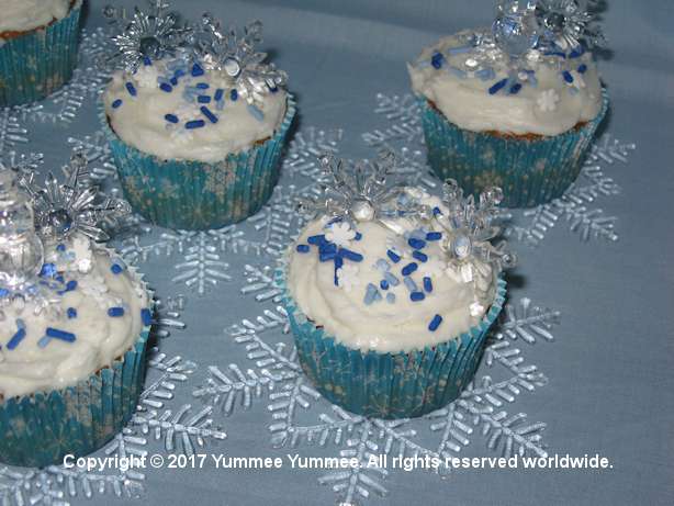 Cupcakes made for an ice princess! Except, these cupcakes are NOT FROZEN. They are homemade and baked fresh from your oven.