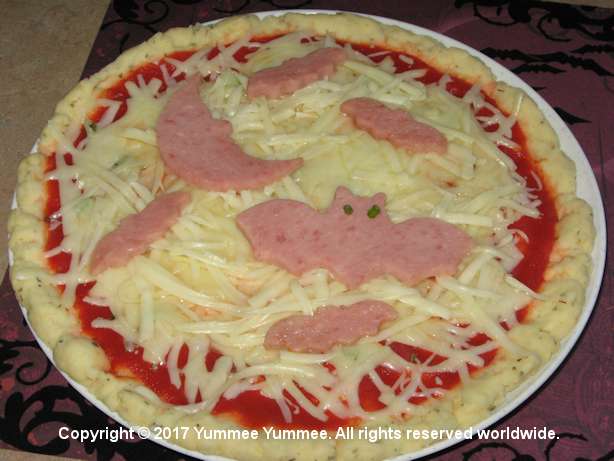 Bats on pizza? Have some Yummee Yummee Halloween Fun. Bats on pizza? Have some Yummee Yummee Halloween Fun.