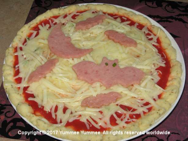 Bats on pizza? Have some Yummee Yummee Halloween Fun.