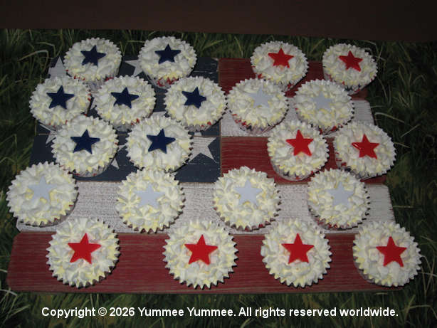 Wave the Red, White, and Blue with Grandma's No-Bake Cheesecake.