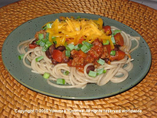 Cincinnati Chili will fill an empty stomach!