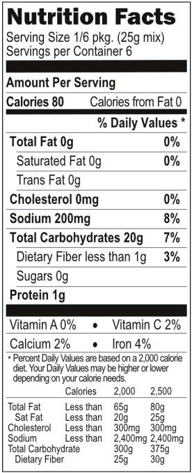 Nutrition Facts for Yummee Yummee's Dreamees mix. Nutrition Facts for Yummee Yummee's Dreamees mix.