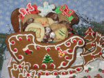 A Gingerbread Sleigh full of Gluten-Free Cookiees for Santa A Gingerbread Sleigh full of Gluten-Free Cookiees for Santa