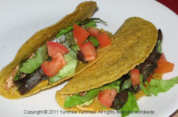 Yummee Yummee Gluten-Free Microwave Recipes - Crunchee Southwest Chicken Tacos