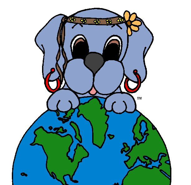 Dreamee Dog dresses up for Earth Day. Join her and design your Earth Day attire.