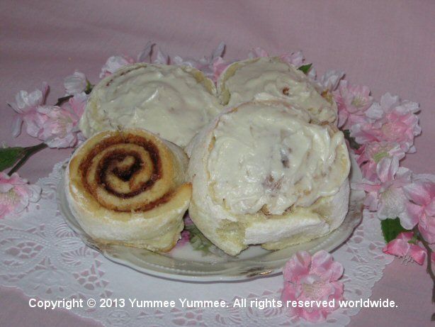 Homemade, fresh not frozen, gluten-free Cinnamon Rolls with frosting!