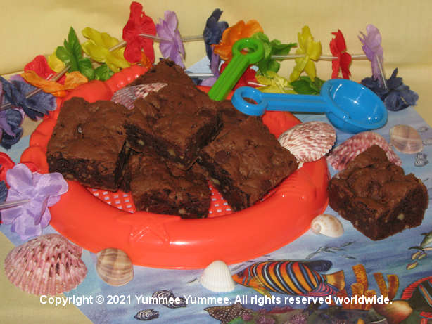 Yum! Chocolate! Double Chocolate Pecan Brownies!