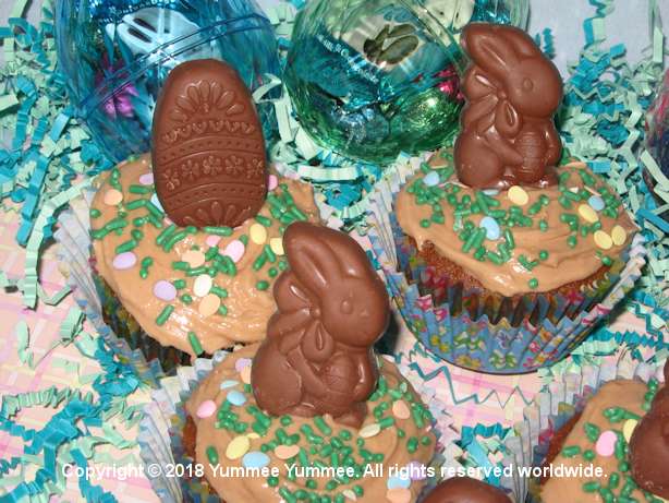 Eat the chocolate bunny with these cupcakes.