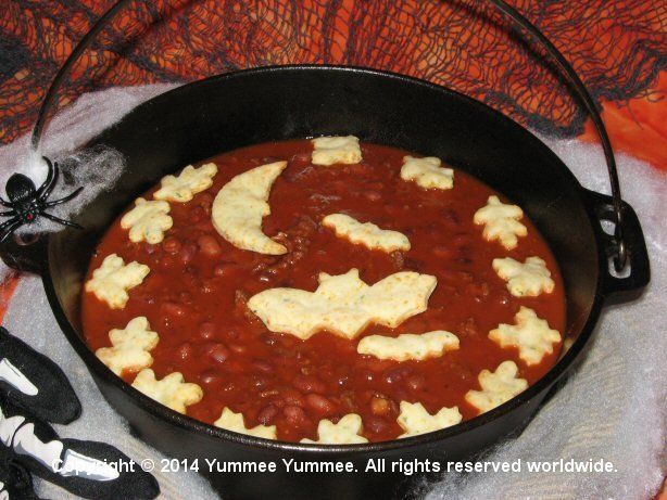 Add bat shaped crackers to Witch's Brew. Use your cookie cutters to make fun shapes.