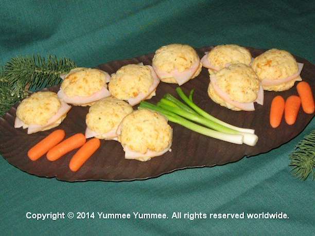 Make mini sandwiches with Chicken Pot Pie Biscuits for the Grad.