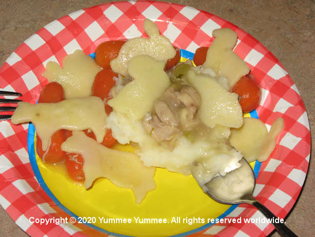 Grandma's Noodles and Dumplings make sturdy animal shapes.