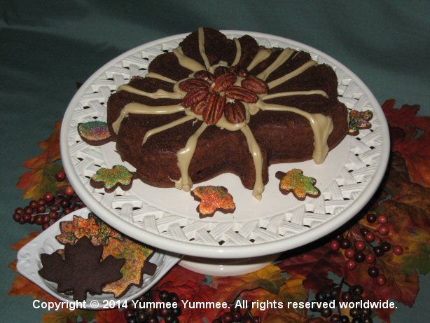 Brown Sugar Frosting tops our Brown Sugar Crumb Cake. In this image. it tops our Fudgee Chocolate Velvet Cake.