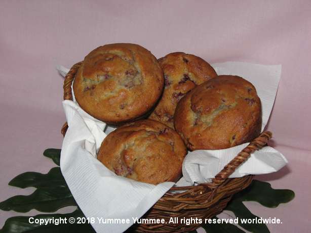 Raspberries and Cream Muffins are great for a quick breakfast. Reheat in microwave for a fresh from the oven taste.